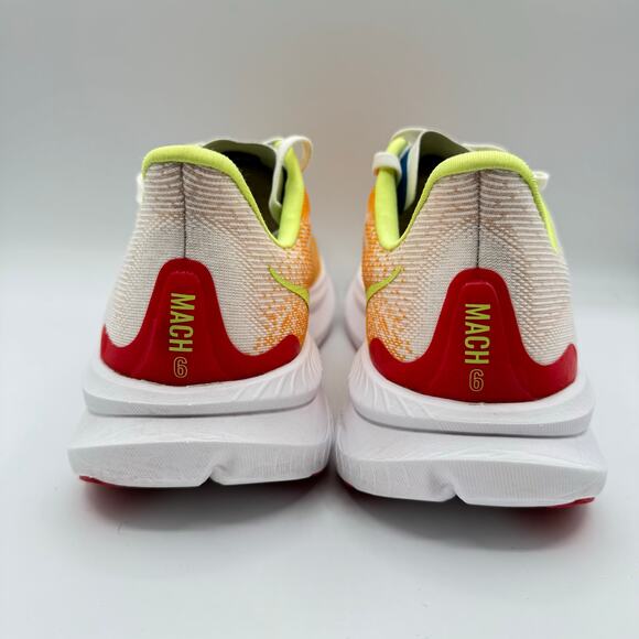 Hoka One One Mach 6 White Solar Flare Road Running Walking Sneakers Men’s 11 main image 4
